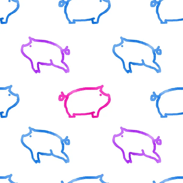 돼지와 — 스톡 사진