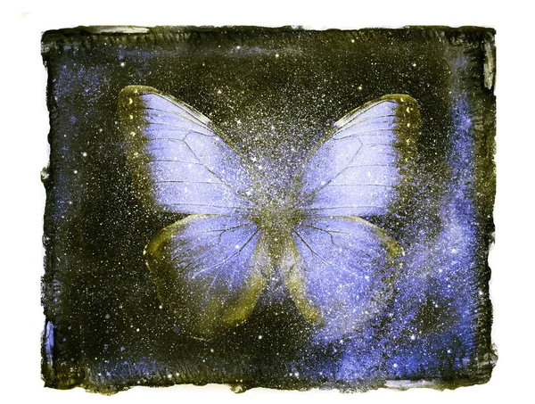 Fond Ciel Papillon Aquarelle — Photo