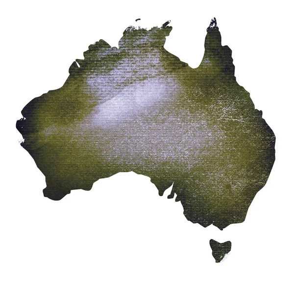 Fundo Aquarela Como Silhueta Austrália — Fotografia de Stock