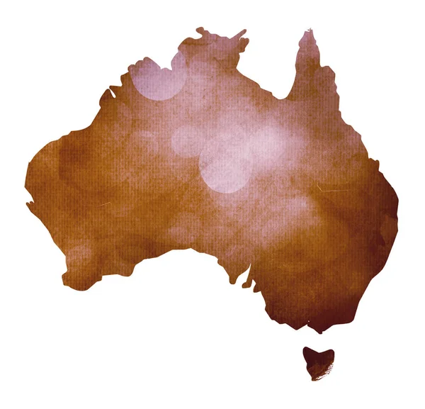 Arrière Plan Aquarelle Comme Silhouette Australie — Photo