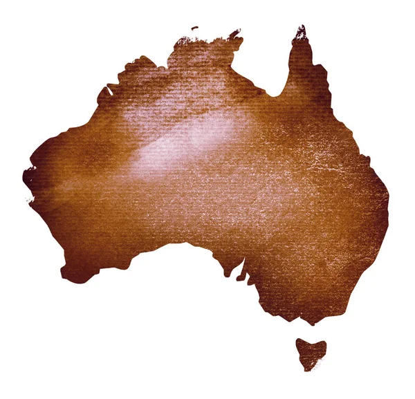 Arrière Plan Aquarelle Comme Silhouette Australie — Photo