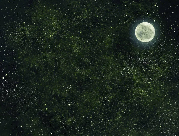 Night Sky Stars Moon — Stock Photo, Image