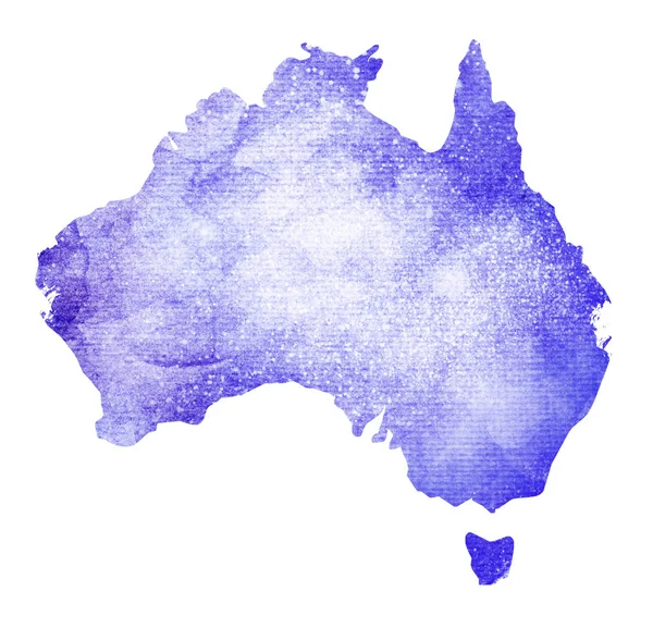Warna Air Latar Belakang Sebagai Siluet Australia — Stok Foto