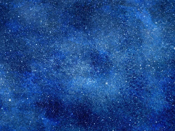 以星星为背景的夜空 水彩画 — 图库照片
