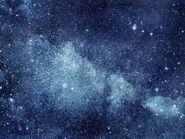 背景として星と夜空 水彩画 — ストック写真