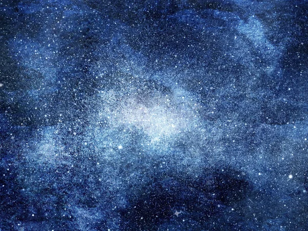 Cielo Nocturno Con Estrellas Como Fondo Acuarela —  Fotos de Stock