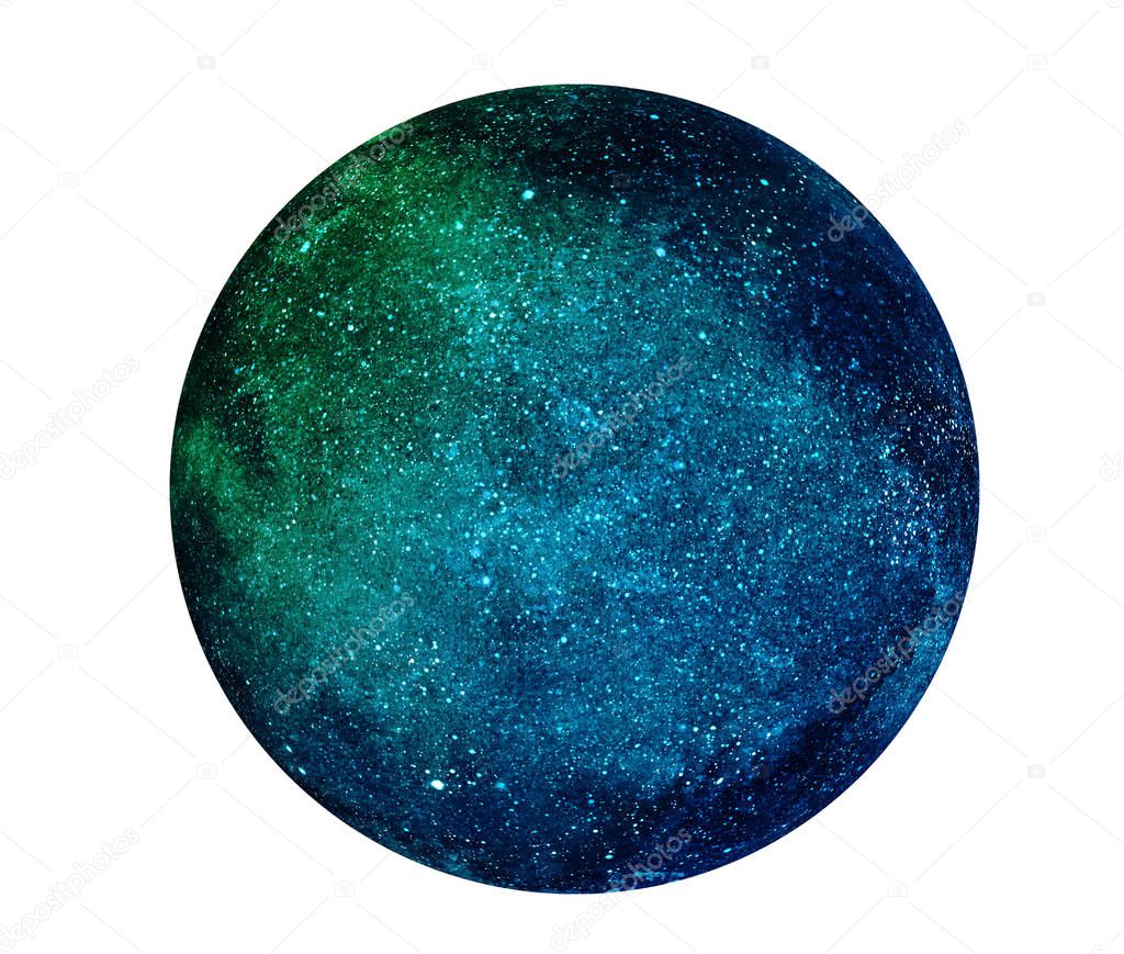 Watercolor cosmos circle