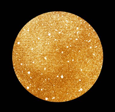 Siyah üzerine suluboya altın çember