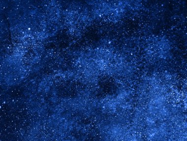 Yıldızlı ve nebulalı gece gökyüzü. Suluboya