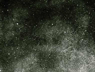 Yıldızlı ve nebulalı gece gökyüzü. Suluboya