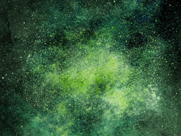 Night Sky Stars Nebula Watercolor — Stock Photo, Image