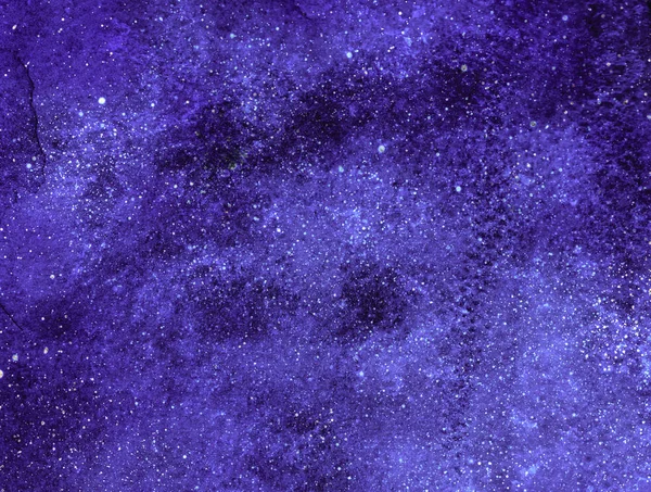 Éjszakai Égbolt Csillagokkal Ködökkel Akvarell — Stock Fotó