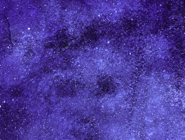 Night Sky Stars Nebula Watercolor — Stock Photo, Image