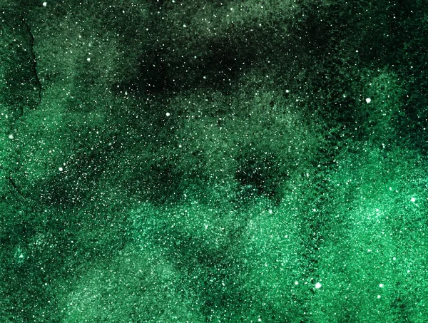 Night Sky Stars Nebula Watercolor — Stock Photo, Image