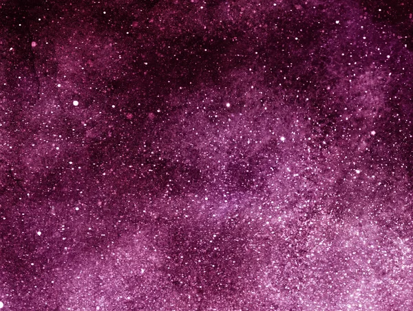 Éjszakai Égbolt Csillagokkal Ködökkel Akvarell — Stock Fotó