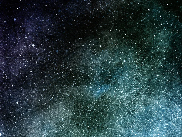 Cielo Notturno Con Stelle Nebulosa Acquerello — Foto Stock