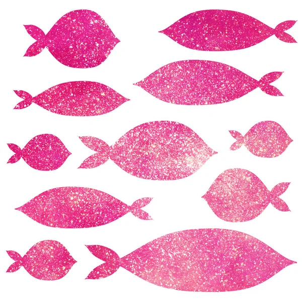 Nahtloses Muster Mit Fisch — Stockfoto