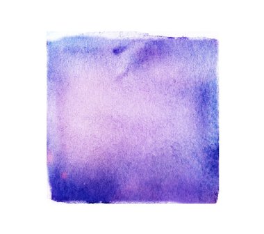 Arkaplan olarak beyaz üzerine suluboya kare