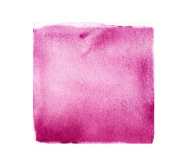 Arkaplan olarak beyaz üzerine suluboya kare