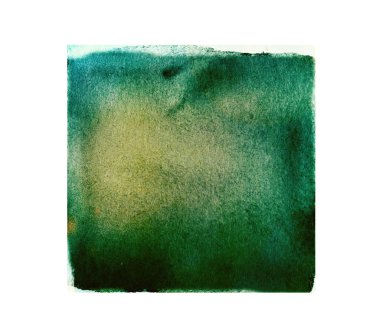 Arkaplan olarak beyaz üzerine suluboya kare