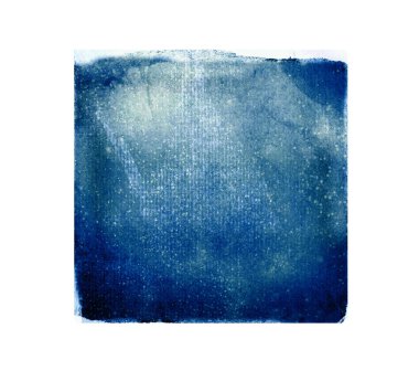 Arkaplan olarak beyaz üzerine suluboya kare