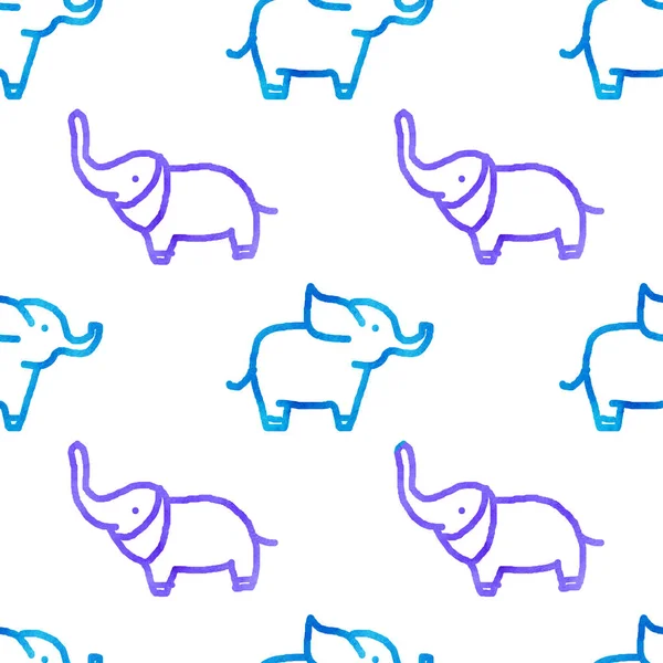 Seamless Pattern Elephants — Stock Photo, Image