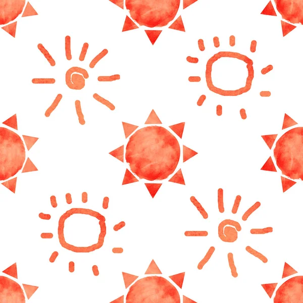 Nahtloses Muster Mit Sonne — Stockfoto
