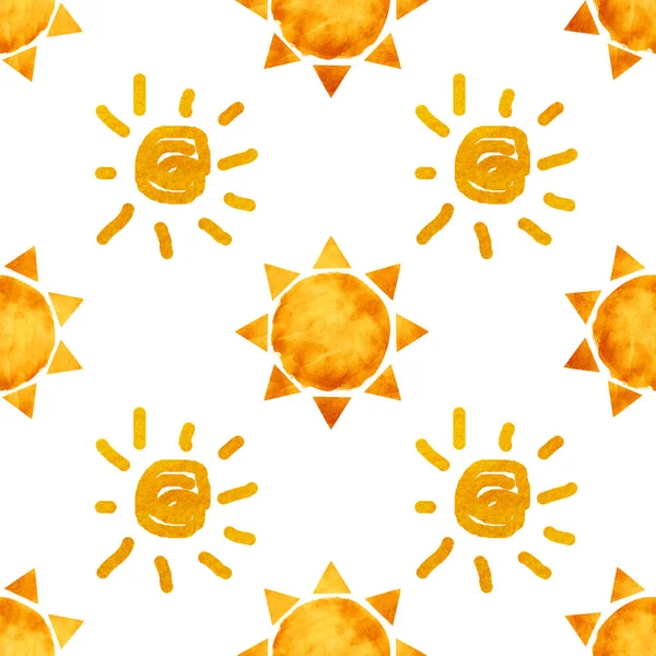 Nahtloses Muster Mit Sonne — Stockfoto