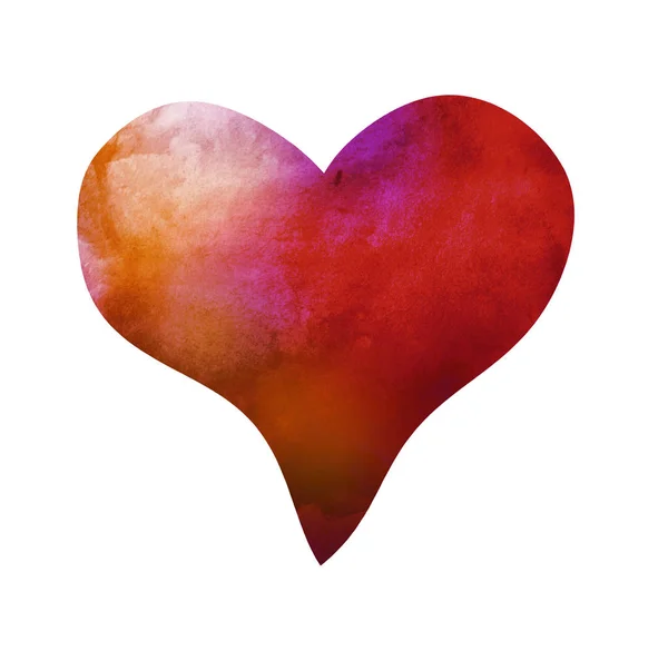 Watercolor Heart White — Stock Photo, Image