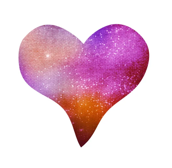 Watercolor Heart White — Stock Photo, Image