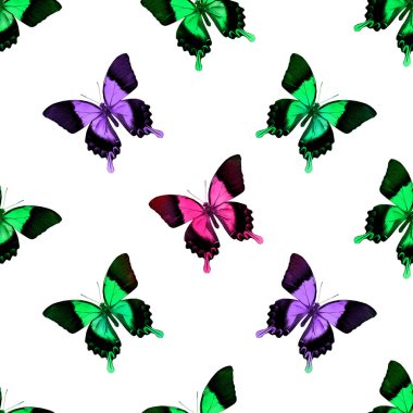 Kelebeklerle kusursuz desen