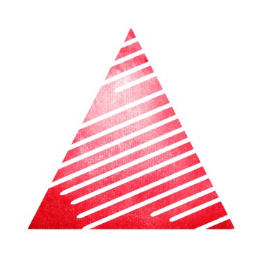 Beyaz üzerine suluboya üçgen