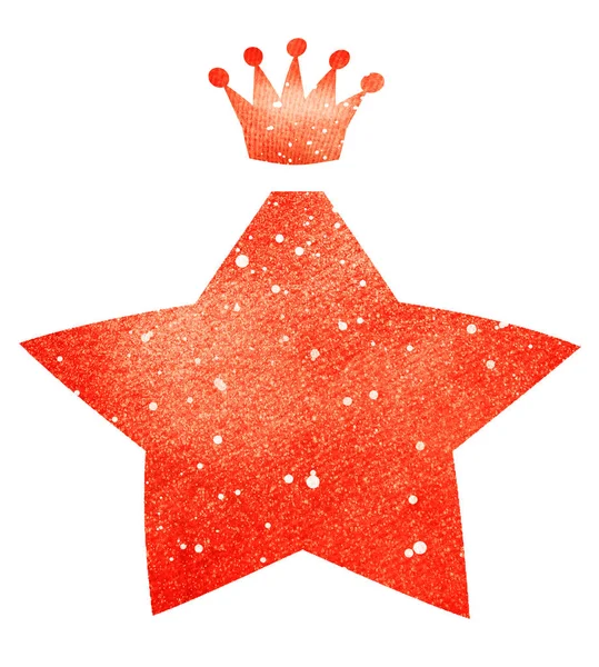 Watercolor Star Crown White — Stock Photo, Image