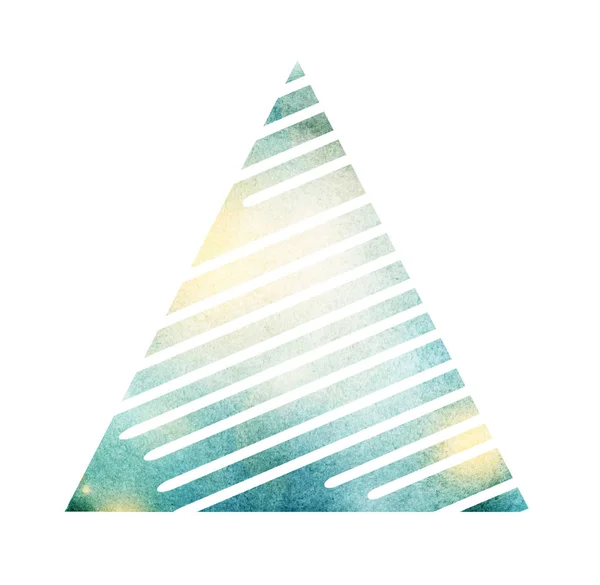 Watercolor Triangle White — Stock Photo, Image