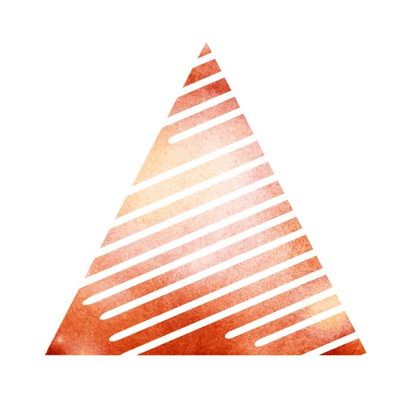 白色上的水彩三角 — 图库照片