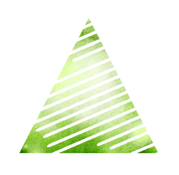 Triángulo Acuarela Sobre Blanco —  Fotos de Stock
