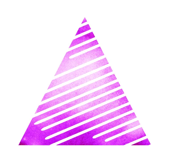 Τρίγωνο Ακουαρέλας Λευκό — Φωτογραφία Αρχείου