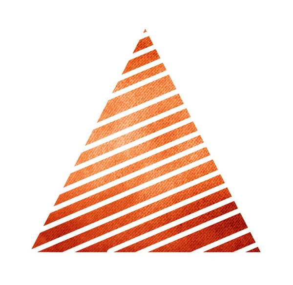 Triángulo Acuarela Sobre Blanco —  Fotos de Stock
