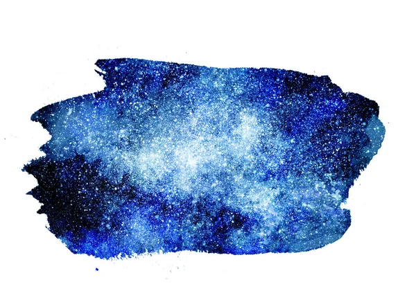 Cielo Nocturno Con Estrellas Sobre Fondo Acuarela —  Fotos de Stock