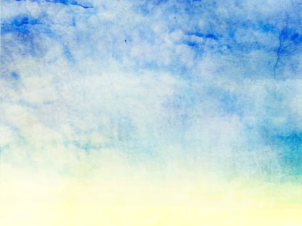 Цвет Неба Облаками Качестве Фона Акварель — стоковое фото