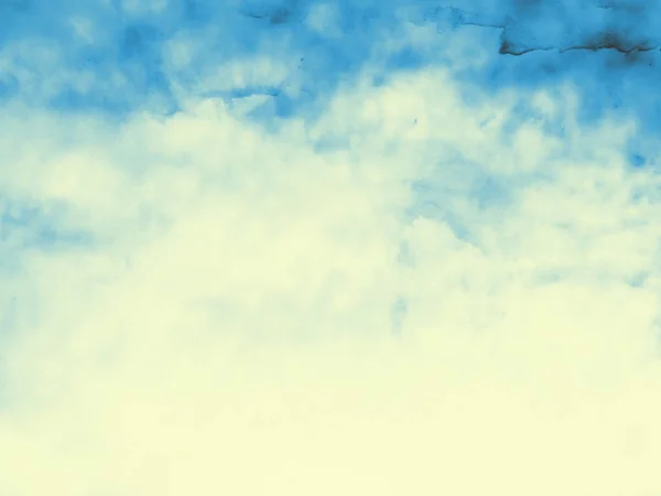 Cielo Color Con Nubes Como Fondo Acuarela —  Fotos de Stock