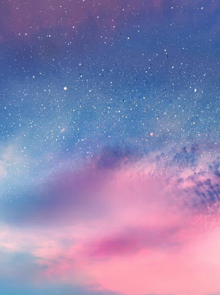 Bunte Romantische Himmel Hintergrund — Stockfoto