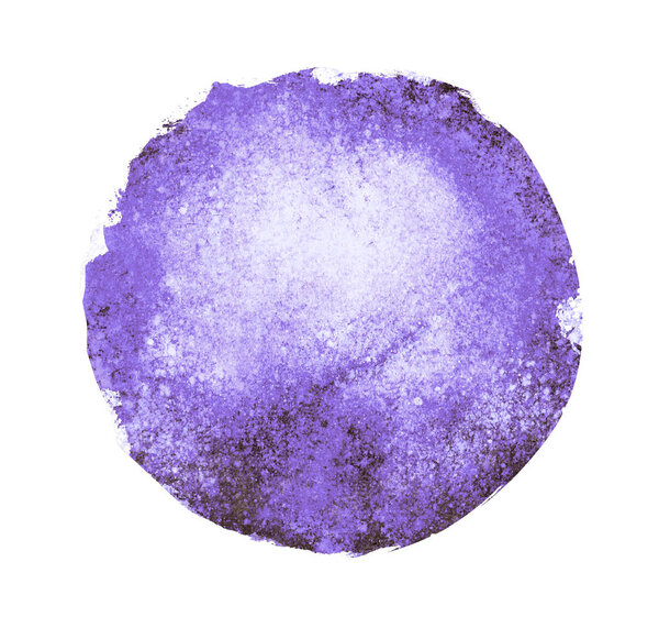 Watercolor circle on white as background