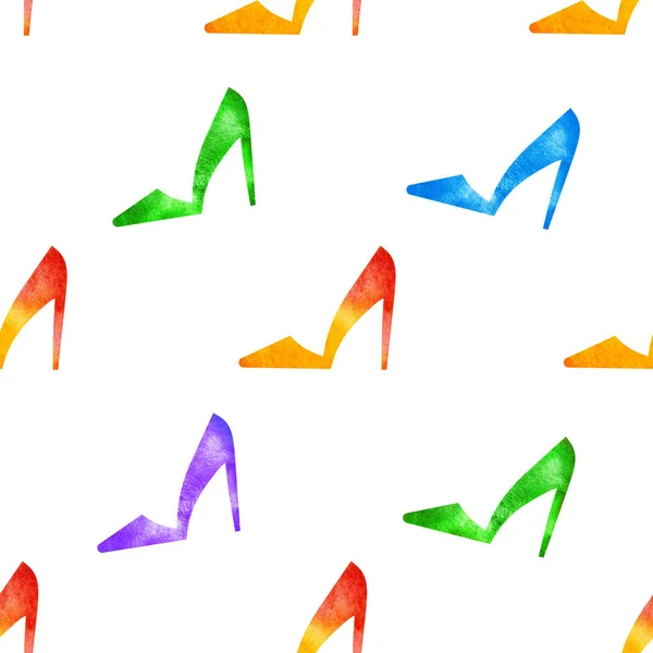 Seamless Pattern Women Shoes — Stock Photo, Image