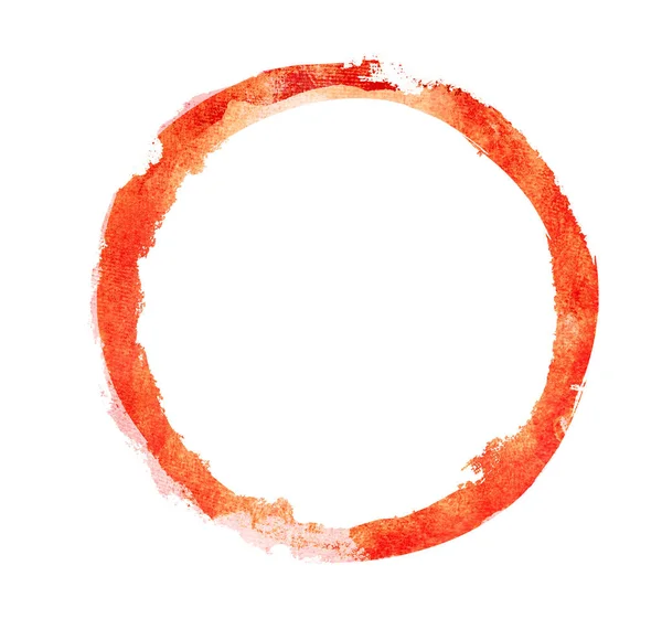 Krąg Akwareli Białym Tle — Zdjęcie stockowe