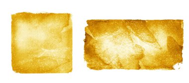 İki suluboya kare ve arkaplan olarak beyaz üzerine dikdörtgen