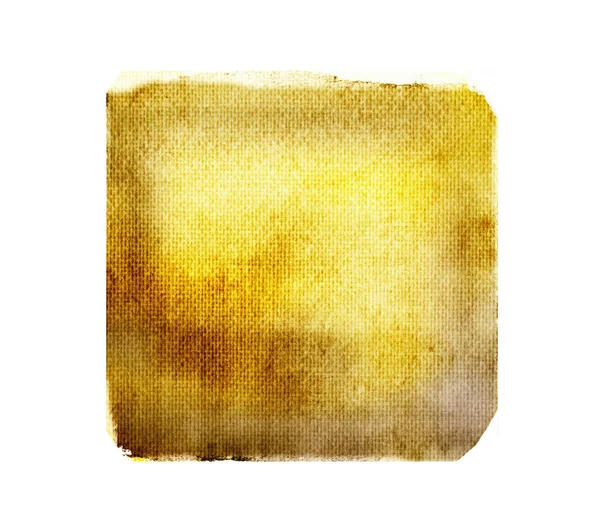 Watercolor Golden Square White Background — Stock Photo, Image