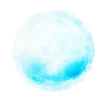 Arkaplan olarak beyaz üzerine suluboya daire