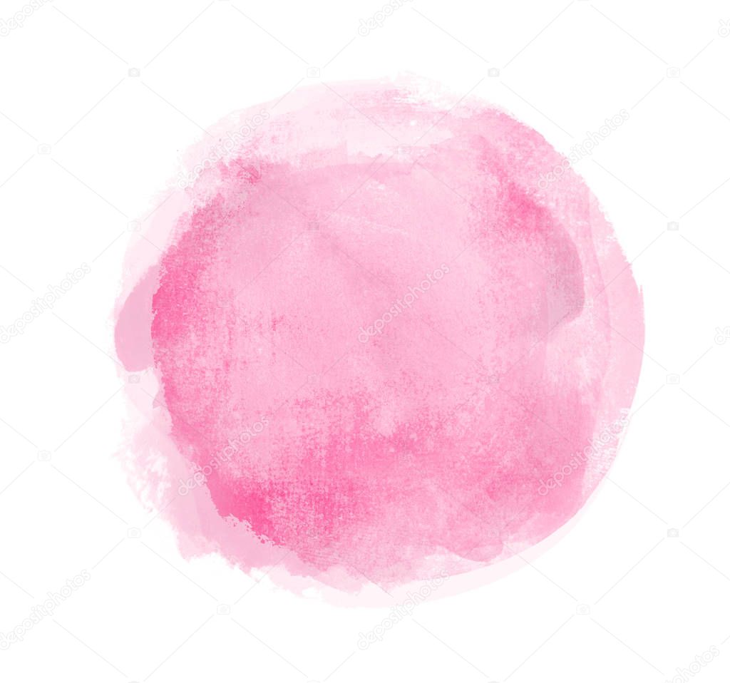 Watercolor circle on white as background