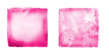 Arkaplan olarak iki suluboya kare beyaz